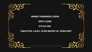 abogado Bernat Fernandez Luzon en la localidad de Sort