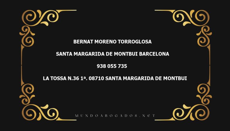 abogado Bernat Moreno Torroglosa en la localidad de Santa Margarida de Montbui