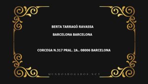 abogado Berta Tarragó Ravassa en la localidad de Barcelona