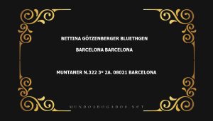 abogado Bettina Götzenberger Bluethgen en la localidad de Barcelona