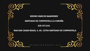 abogado Birino Marcos Baamonde en la localidad de Santiago de Compostela