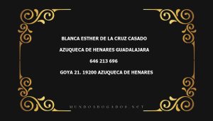 abogado Blanca Esther De La Cruz Casado en la localidad de Azuqueca de Henares