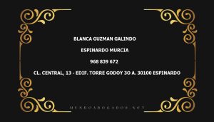 abogado Blanca Guzman Galindo en la localidad de Espinardo