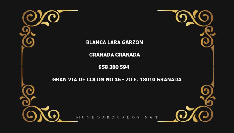 abogado Blanca Lara Garzon en la localidad de Granada