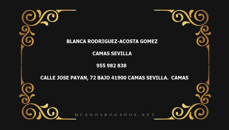 abogado Blanca Rodriguez-Acosta Gomez en la localidad de Camas