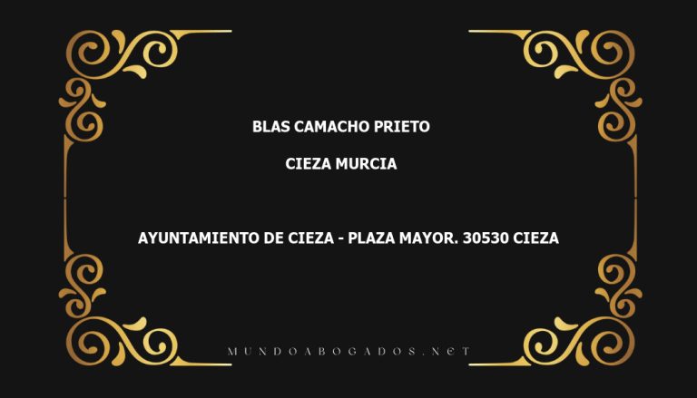 abogado Blas Camacho Prieto en la localidad de Cieza