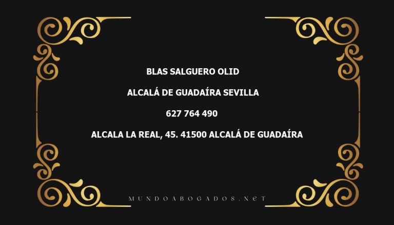 abogado Blas Salguero Olid en la localidad de Alcalá de Guadaíra