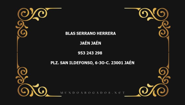 abogado Blas Serrano Herrera en la localidad de Jaén