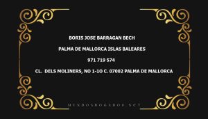 abogado Boris Jose Barragan Bech en la localidad de Palma de Mallorca