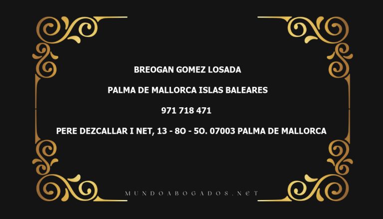 abogado Breogan Gomez Losada en la localidad de Palma de Mallorca