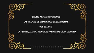 abogado Bruno Armas Dominguez en la localidad de Las Palmas de Gran Canaria