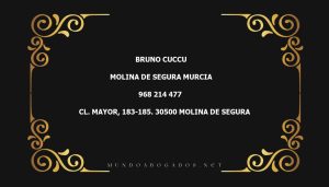 abogado Bruno Cuccu en la localidad de Molina de Segura