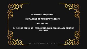 abogado Camilo Bel Izquierdo en la localidad de Santa Cruz de Tenerife