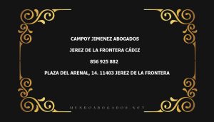 abogado Campoy Jimenez Abogados en la localidad de Jerez de la Frontera