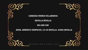 abogado Candida Ferris Villanueva en la localidad de Sevilla