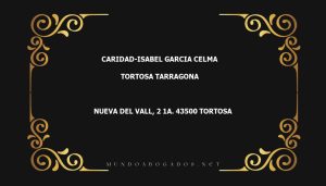 abogado Caridad-Isabel Garcia Celma en la localidad de Tortosa