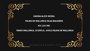 abogado Carina Alice Seidel en la localidad de Palma de Mallorca