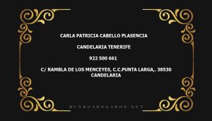 abogado Carla Patricia Cabello Plasencia en la localidad de Candelaria