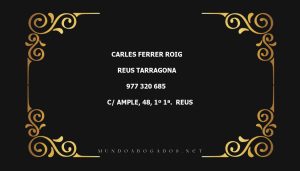 abogado Carles Ferrer Roig en la localidad de Reus