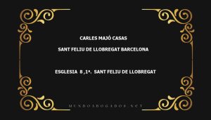 abogado Carles Majó Casas en la localidad de Sant Feliu de Llobregat