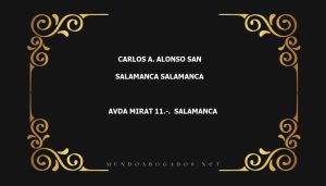 abogado Carlos A. Alonso San en la localidad de Salamanca