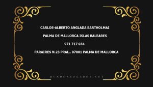 abogado Carlos-Alberto Anglada Bartholmai en la localidad de Palma de Mallorca