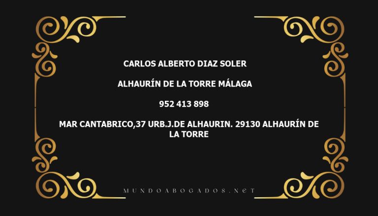 abogado Carlos Alberto Diaz Soler en la localidad de Alhaurín de la Torre