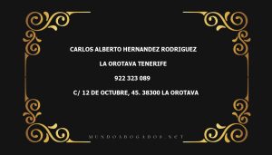 abogado Carlos Alberto Hernandez Rodriguez en la localidad de La Orotava