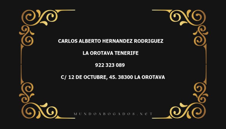 abogado Carlos Alberto Hernandez Rodriguez en la localidad de La Orotava