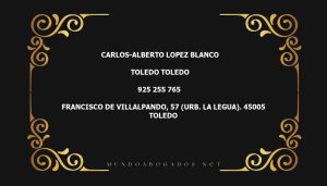 abogado Carlos-Alberto Lopez Blanco en la localidad de Toledo