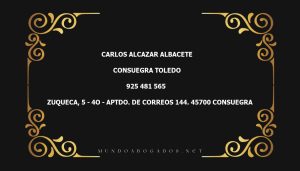 abogado Carlos Alcazar Albacete en la localidad de Consuegra