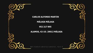 abogado Carlos Alfonso Martin en la localidad de Málaga