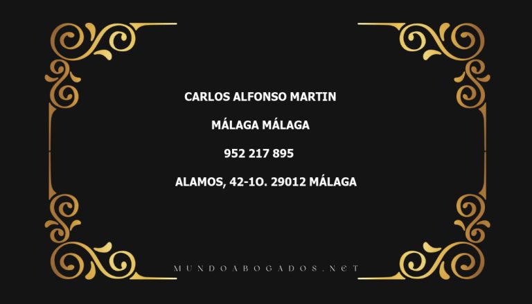 abogado Carlos Alfonso Martin en la localidad de Málaga