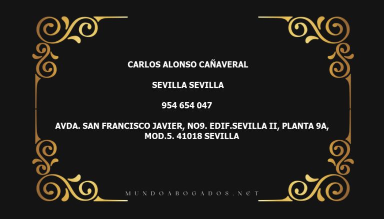 abogado Carlos Alonso Cañaveral en la localidad de Sevilla