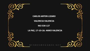 abogado Carlos Anton Lizaro en la localidad de Valencia