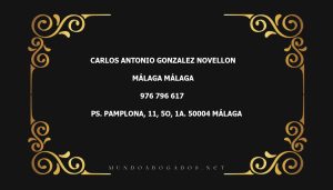 abogado Carlos Antonio Gonzalez Novellon en la localidad de Málaga