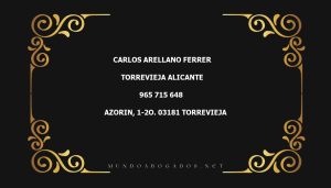 abogado Carlos Arellano Ferrer en la localidad de Torrevieja