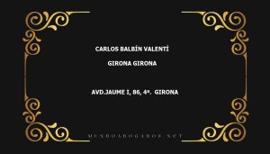 abogado Carlos Balbín Valentí en la localidad de Girona