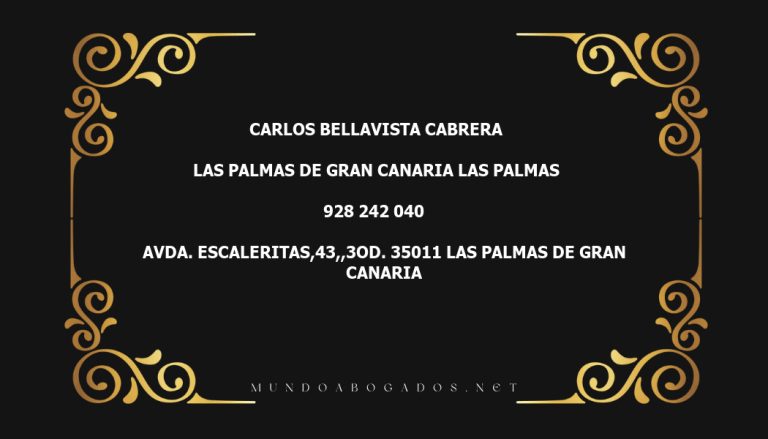 abogado Carlos Bellavista Cabrera en la localidad de Las Palmas de Gran Canaria