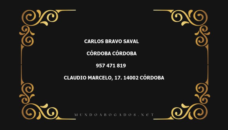 abogado Carlos Bravo Saval en la localidad de Córdoba