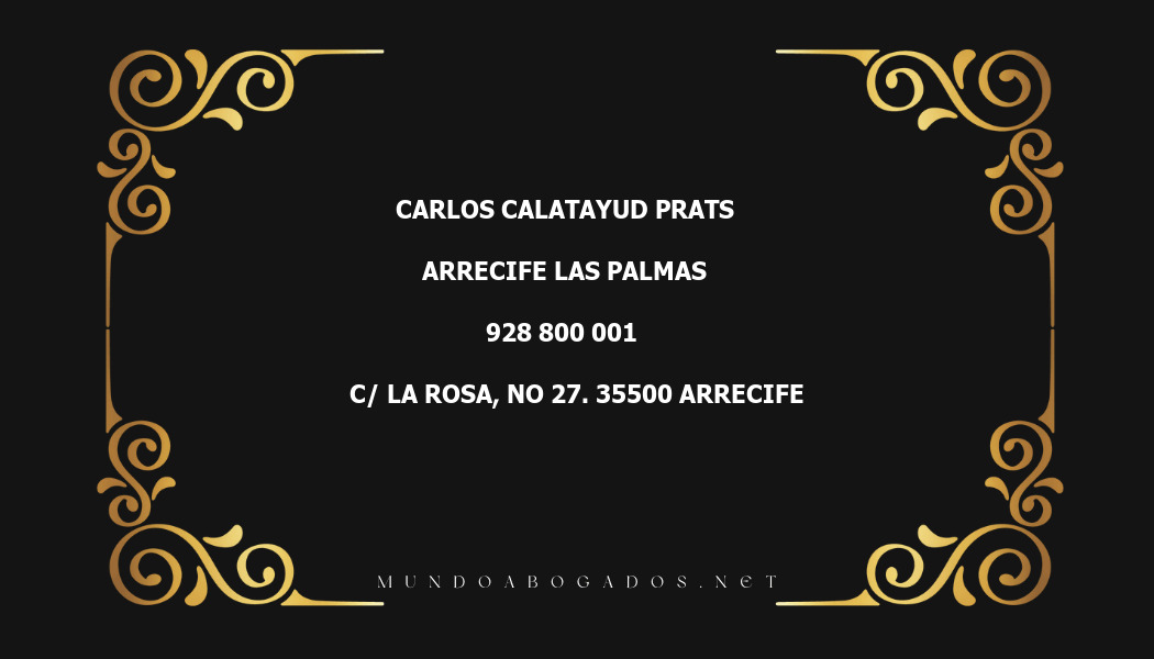 abogado Carlos Calatayud Prats en la localidad de Arrecife