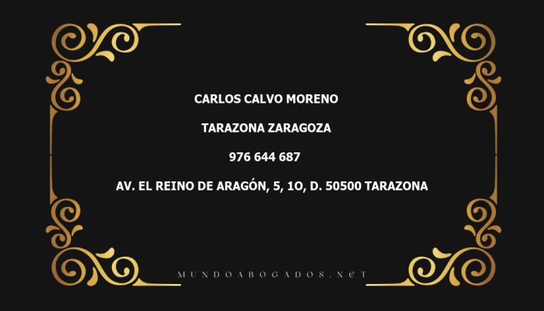 abogado Carlos Calvo Moreno en la localidad de Tarazona