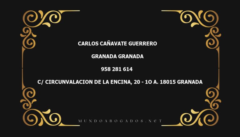 abogado Carlos Cañavate Guerrero en la localidad de Granada