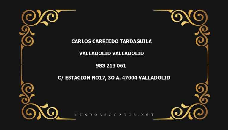 abogado Carlos Carriedo Tardaguila en la localidad de Valladolid