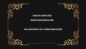 abogado Carlos Casas Díaz en la localidad de Barcelona