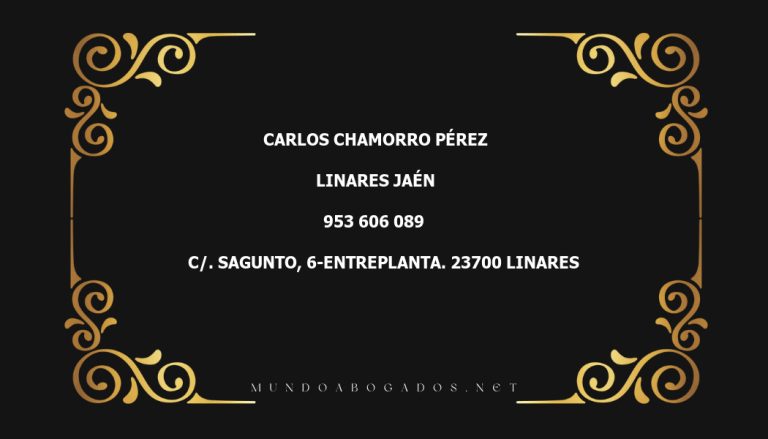 abogado Carlos Chamorro Pérez en la localidad de Linares