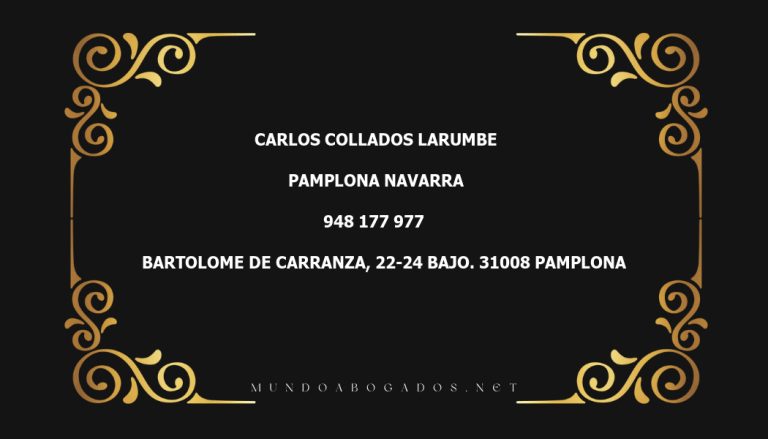 abogado Carlos Collados Larumbe en la localidad de Pamplona