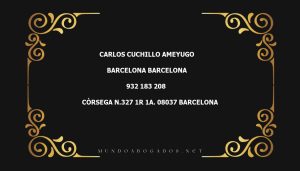 abogado Carlos Cuchillo Ameyugo en la localidad de Barcelona