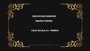 abogado Carlos Daza Sanroma en la localidad de Madrid