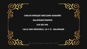 abogado Carlos Enrique Greciano Guadaño en la localidad de Galapagar